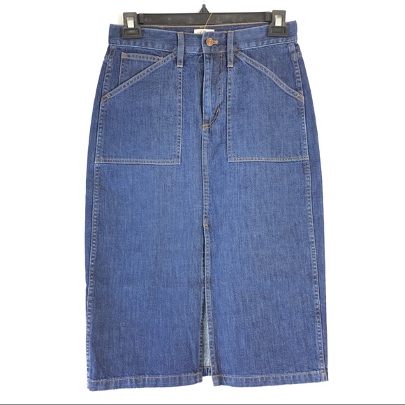 J.Crew Pencil Skirt Dark Wash - Picture 2 of 7